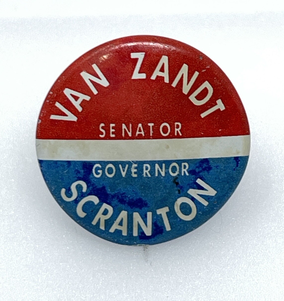 1962 Pennsylvania Governor Senatorial Political Pinback Van Zandt Scranton