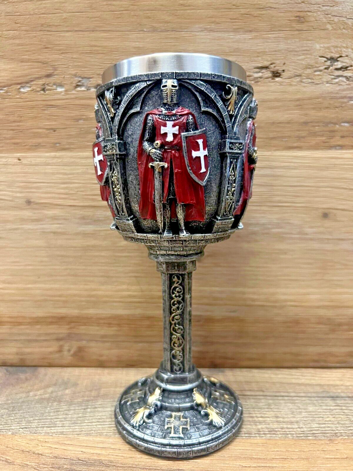 Knights Metal/Resin Goblet 7.5" x 3"