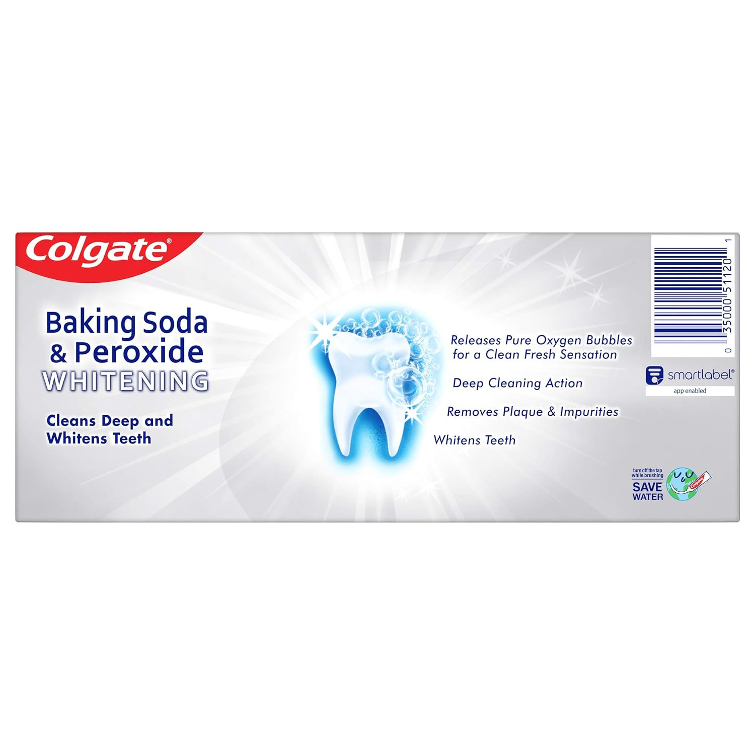 Baking Soda & Peroxide Toothpaste - Whitens Teeth, Fights Cavities & Removes Sta