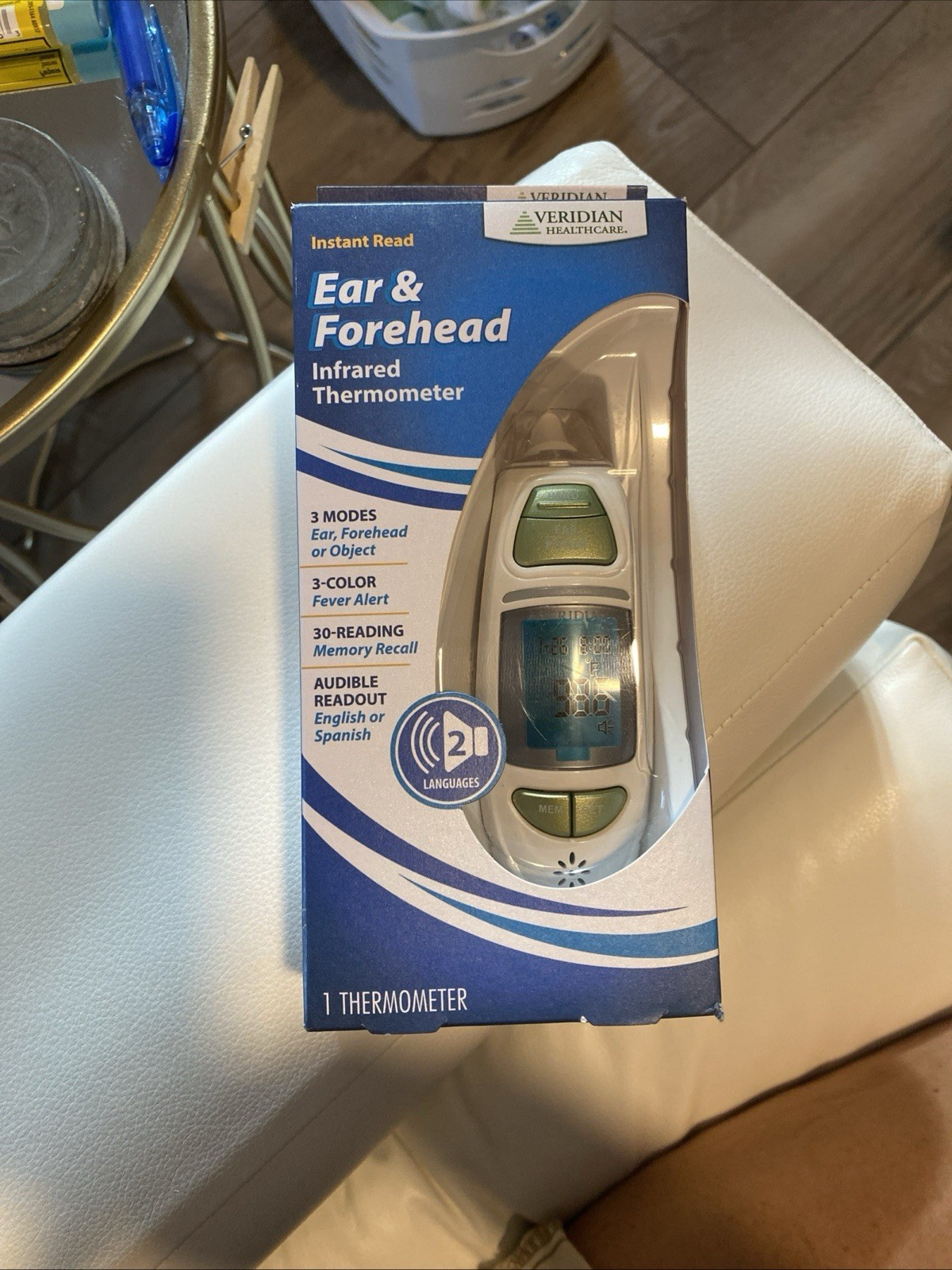 Veridian Healthcare 09342 Talking Ear and Forehead Infrared Thermometer