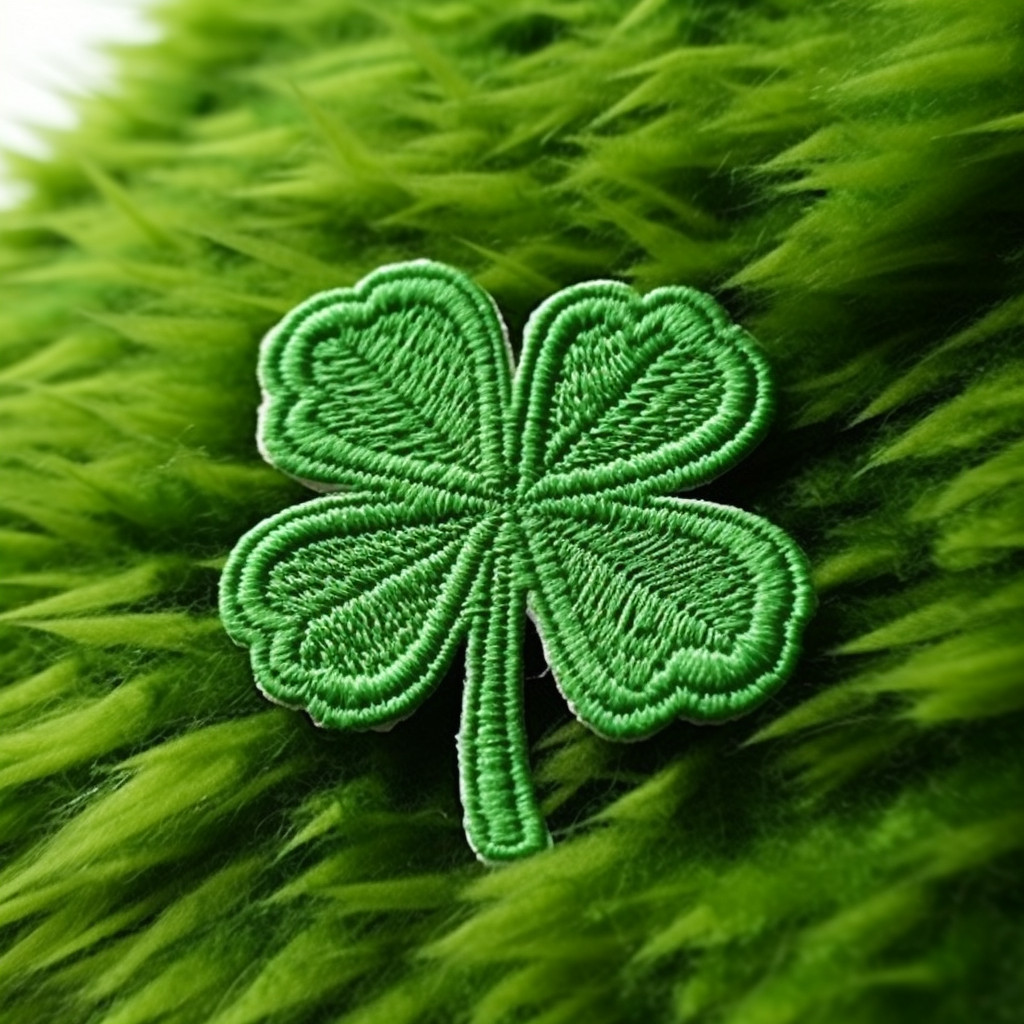 4 Leaf Clover Patch Iron-on Applique Clothing Holiday Badge St. Patrick's Day