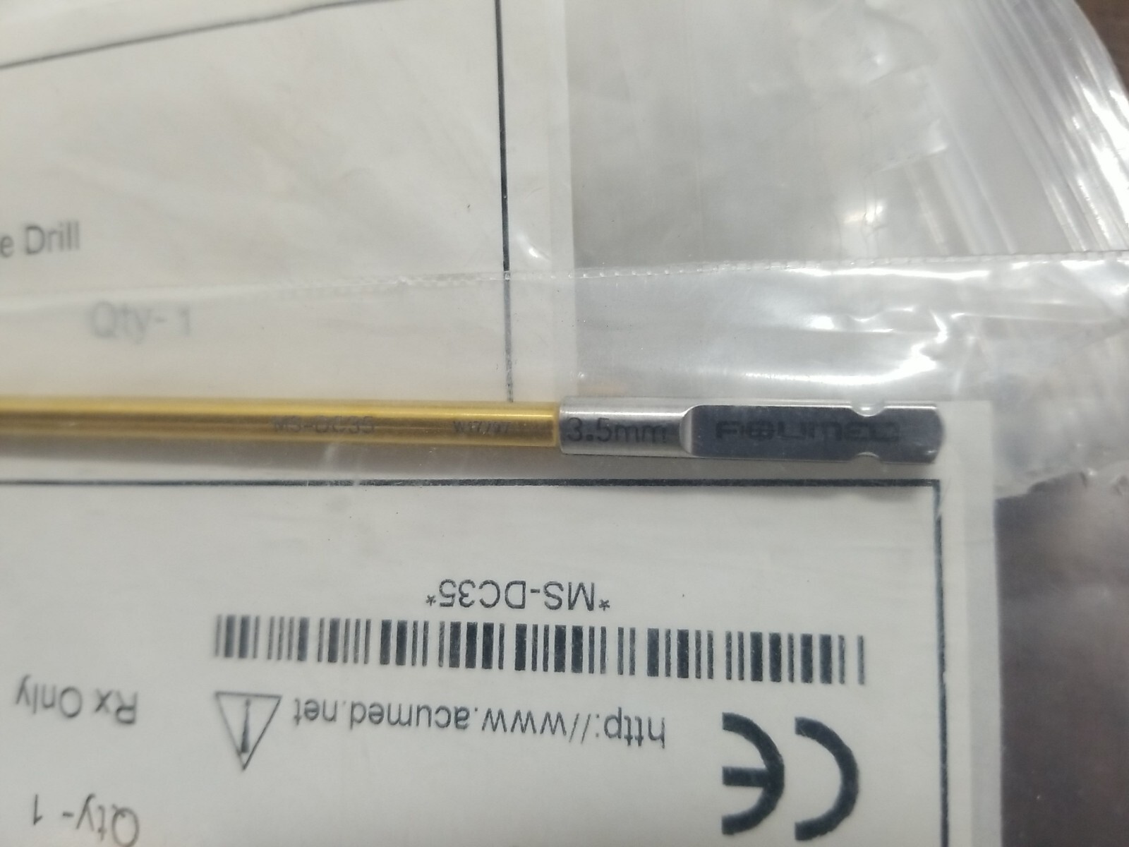 ACUMED LLC MS-DC35 3.5mm X 5" Quick Release Drill
