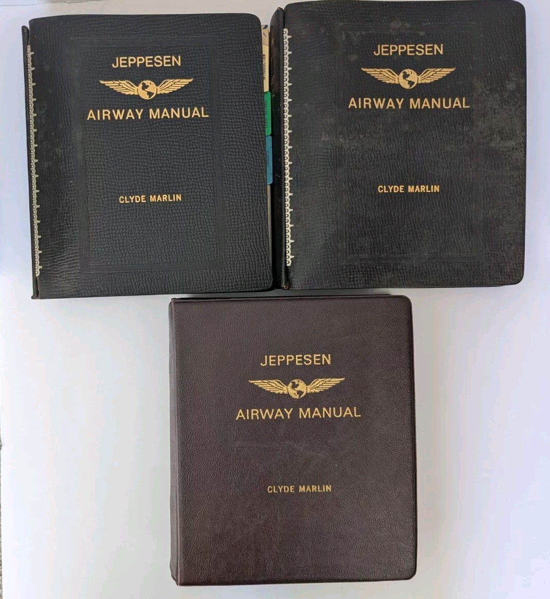 Lot 3 Jeppesen Airway Manual Binder Aviation Maps Charts West USA 1970s 1980s