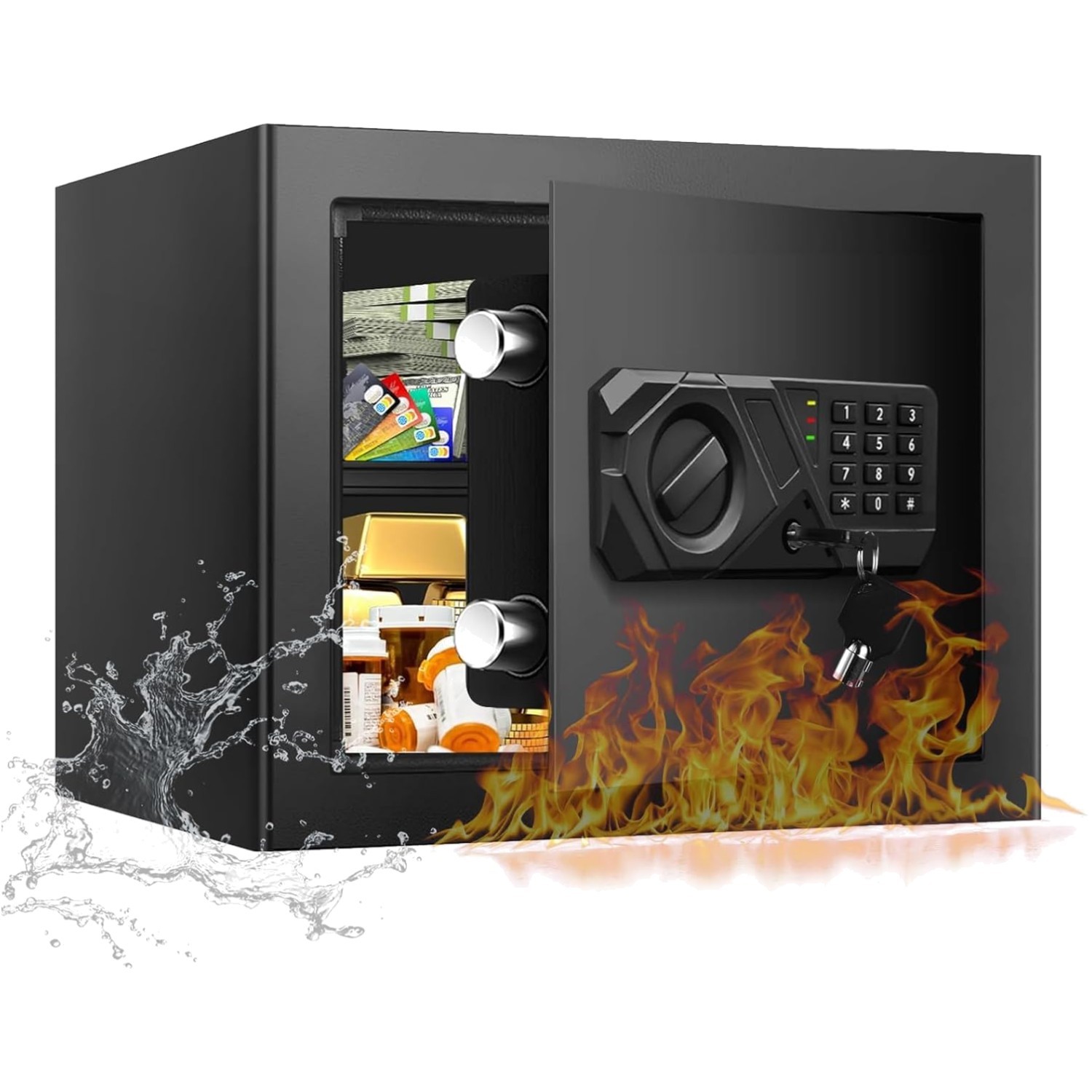 1.2 Cub Fire Safe with Dual Alarm & Removable Shelf – Ultimate Home Security