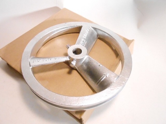 10" Dia Air Compressor Pulley Flywheel fits Tapered Shaft Uses 1/2" Belt