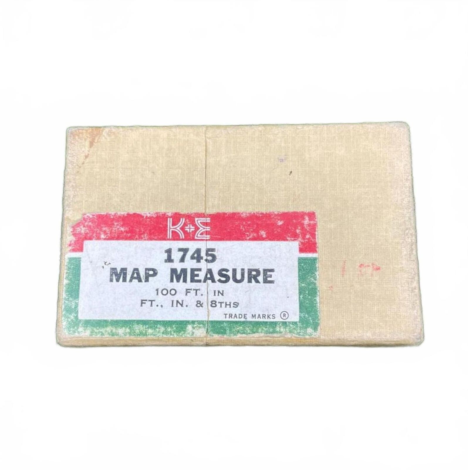 Vintage K&E 1745 Map Measure Swiss Opisometer Curvimeter w/ Original Box