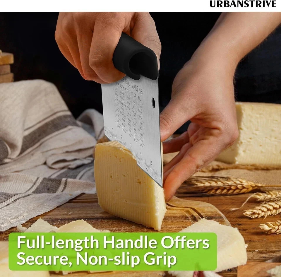 Bench Scraper for Baking Stainless Steel Dough Cutter and Scraper Tool Kitchen