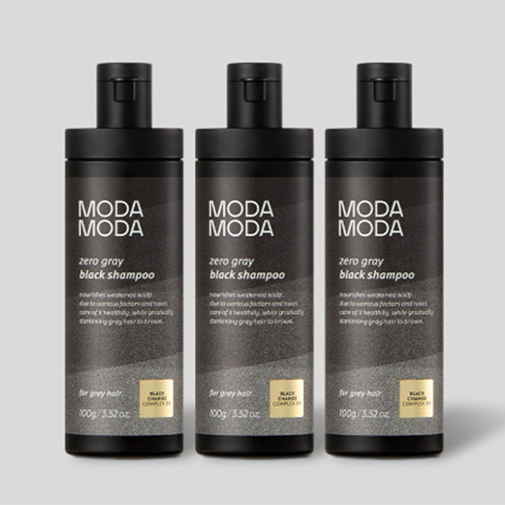 ModaModa Zero Gray Black Shampoo 100g x 3ea / Darkening Gray Hair / K-Beauty