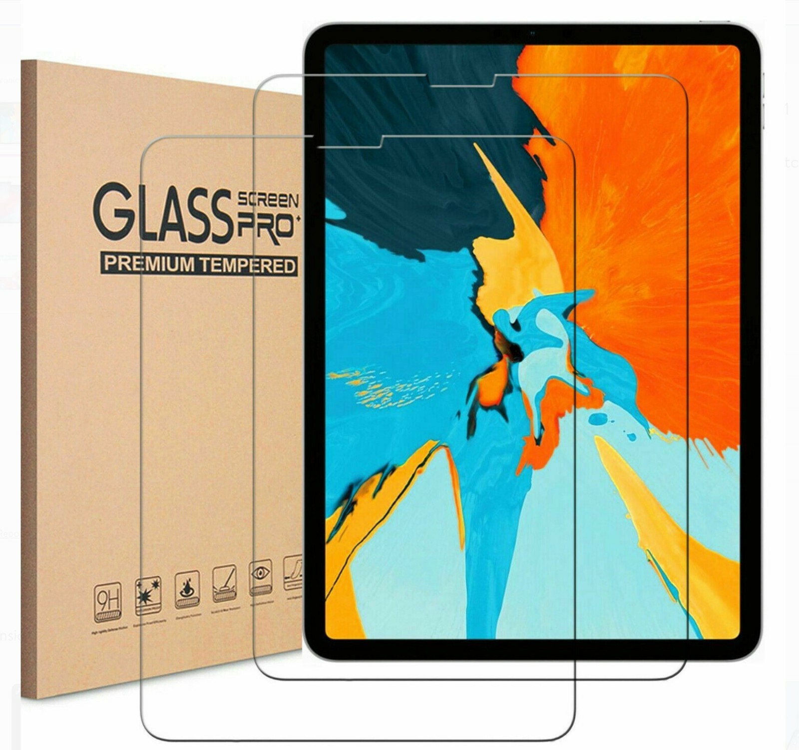 2-Pack Tempered Glass Screen Protector For Apple iPad Pro 11 inch 2020 Model