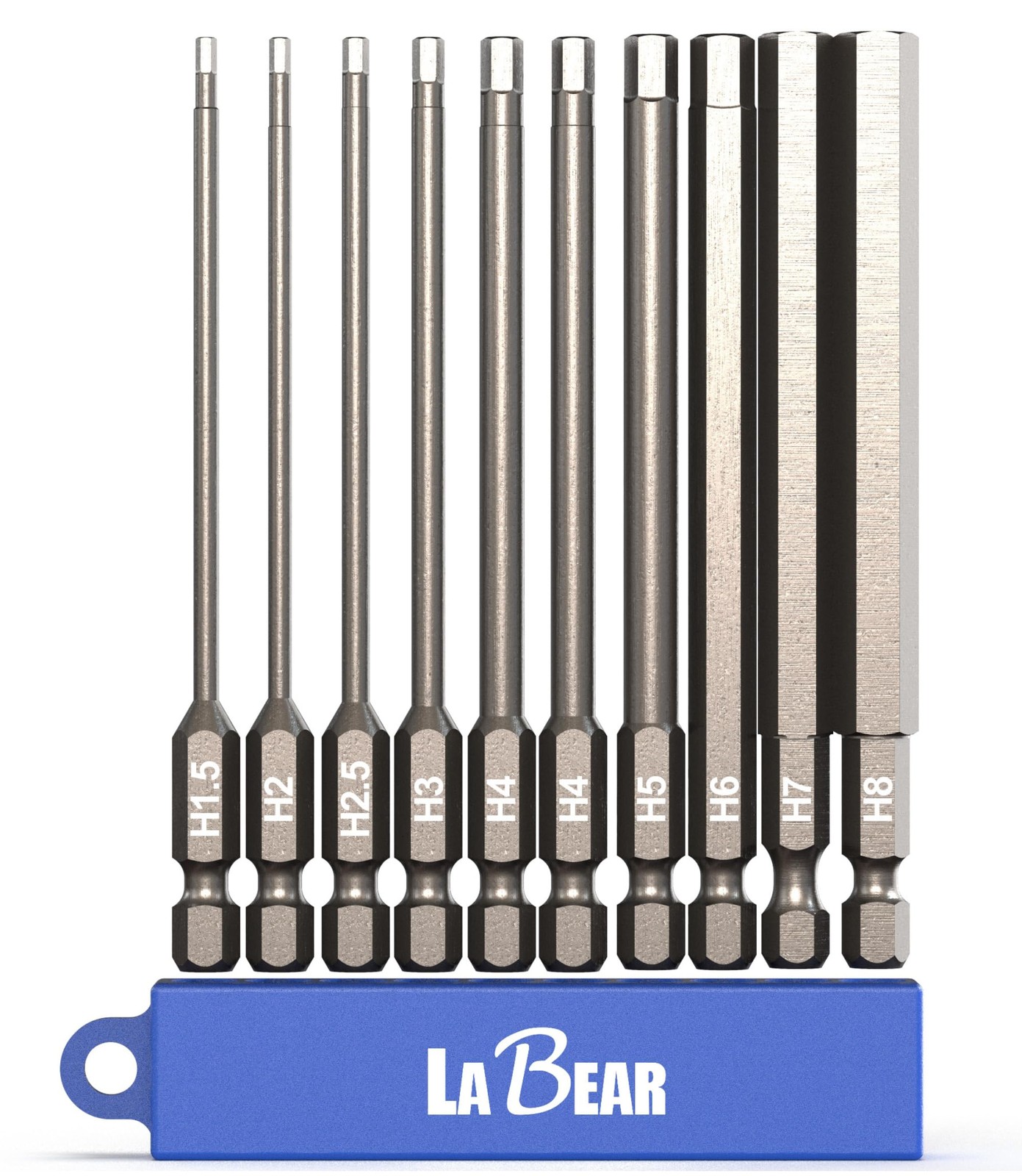 - 10-Piece METRIC TAMPER Hex Bit Set, 4-Inch S2 Steel Security Allen Wrench D...