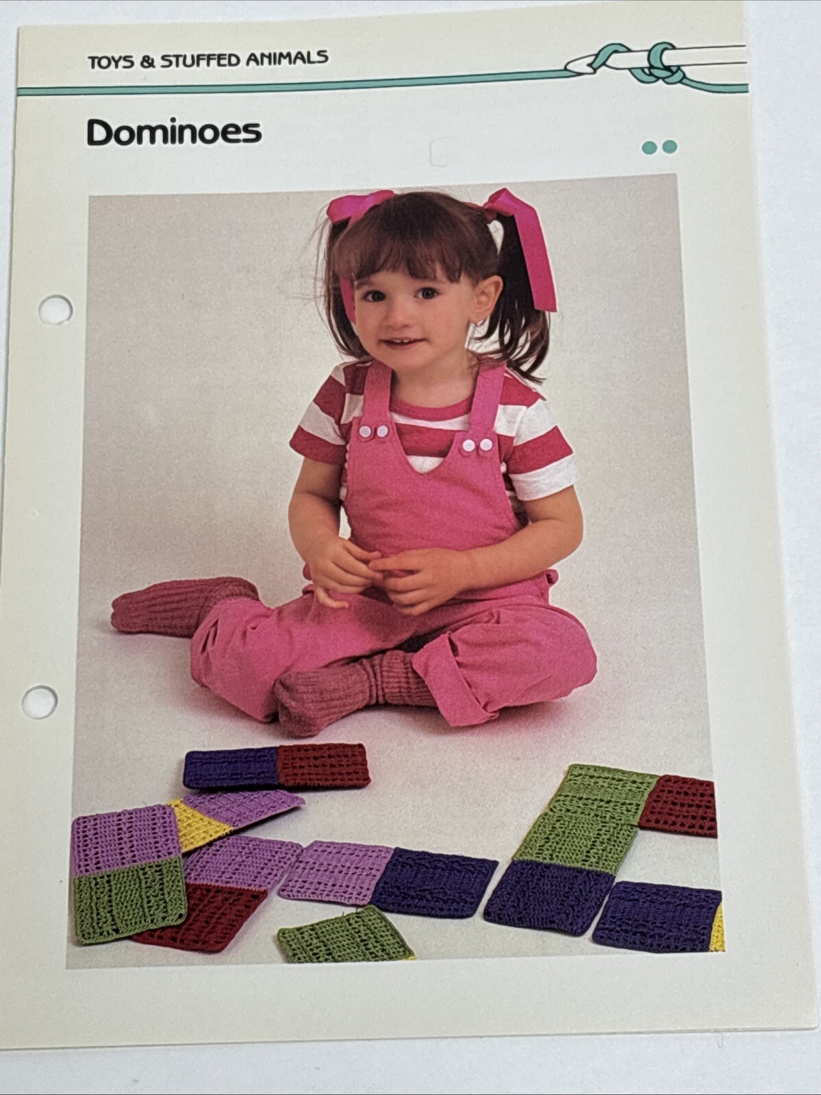 Dominoes Toy Game Crochet Pattern Card Marshall Cavendish