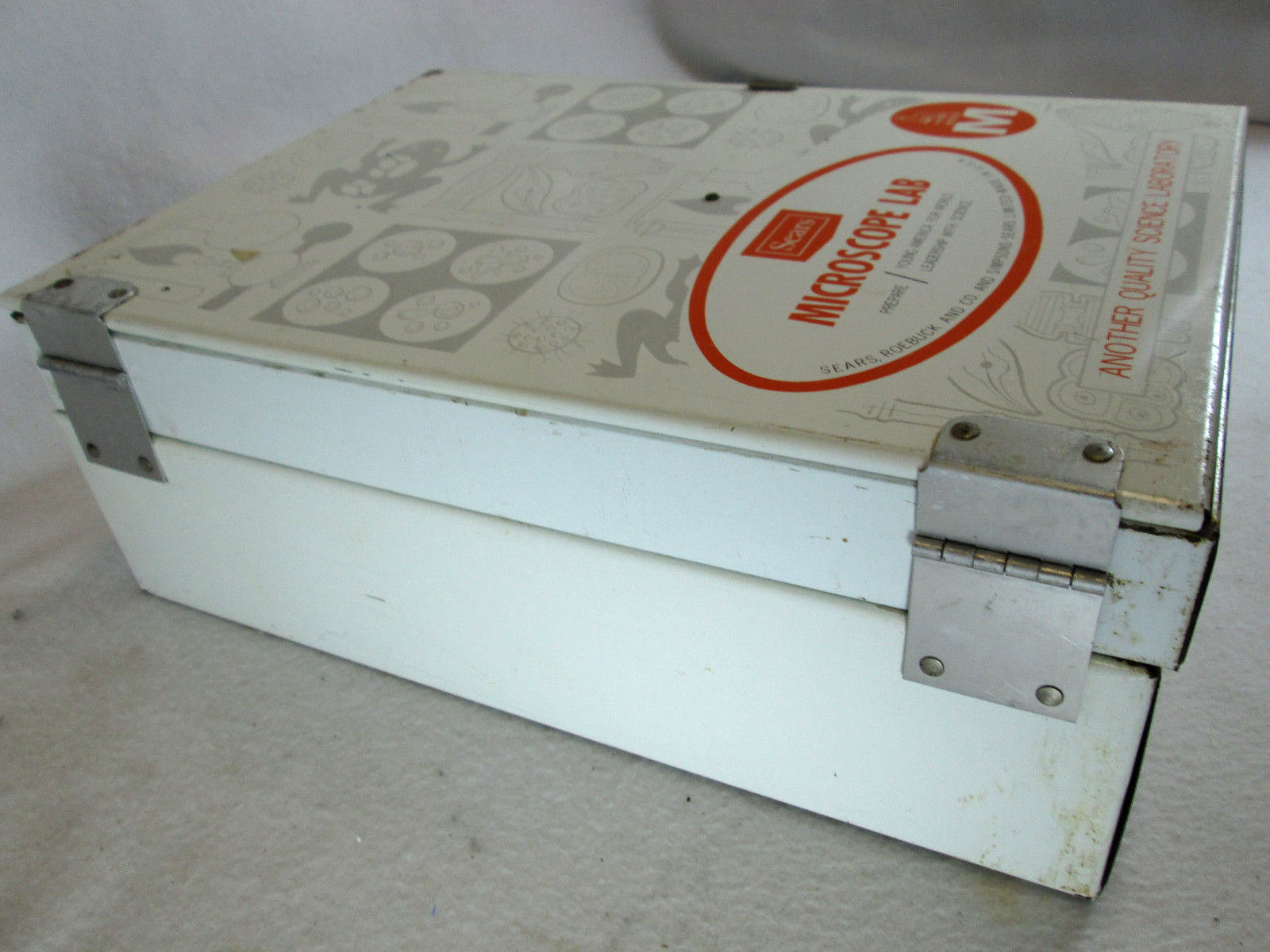 Vintage 1960's Sears Microscope Lab w/metal fold out case