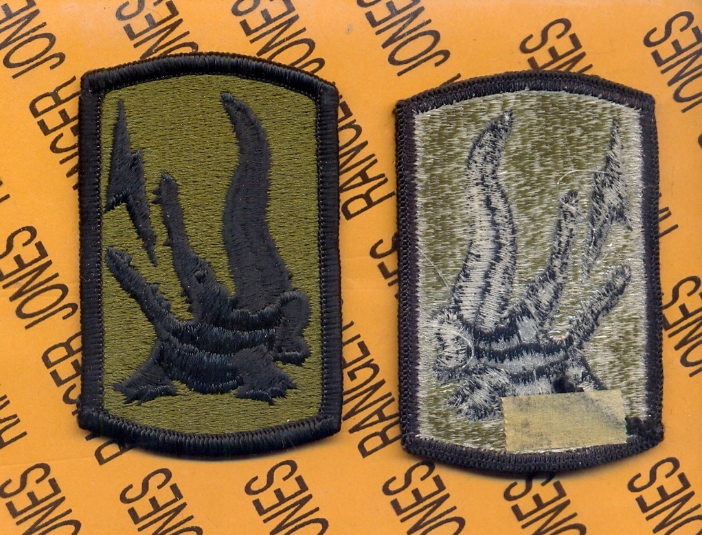 US Army 227th Field Artillery Brigade FA OD Green & Black uniform patch