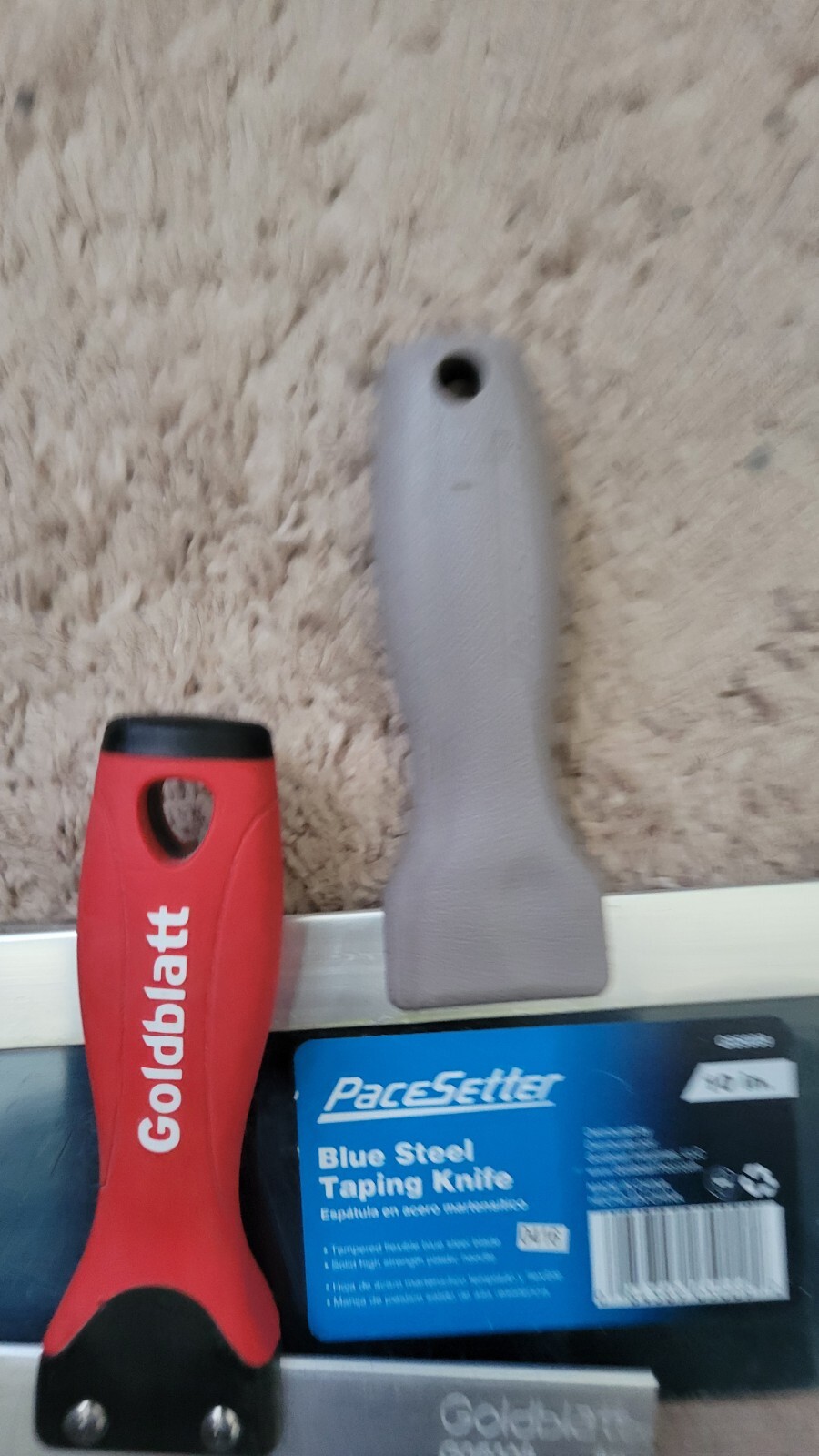 Pacesetter Blue Steel Taping Knife 12" G05009 & GOLDBLATT G05006 8" TAPING KNIFE