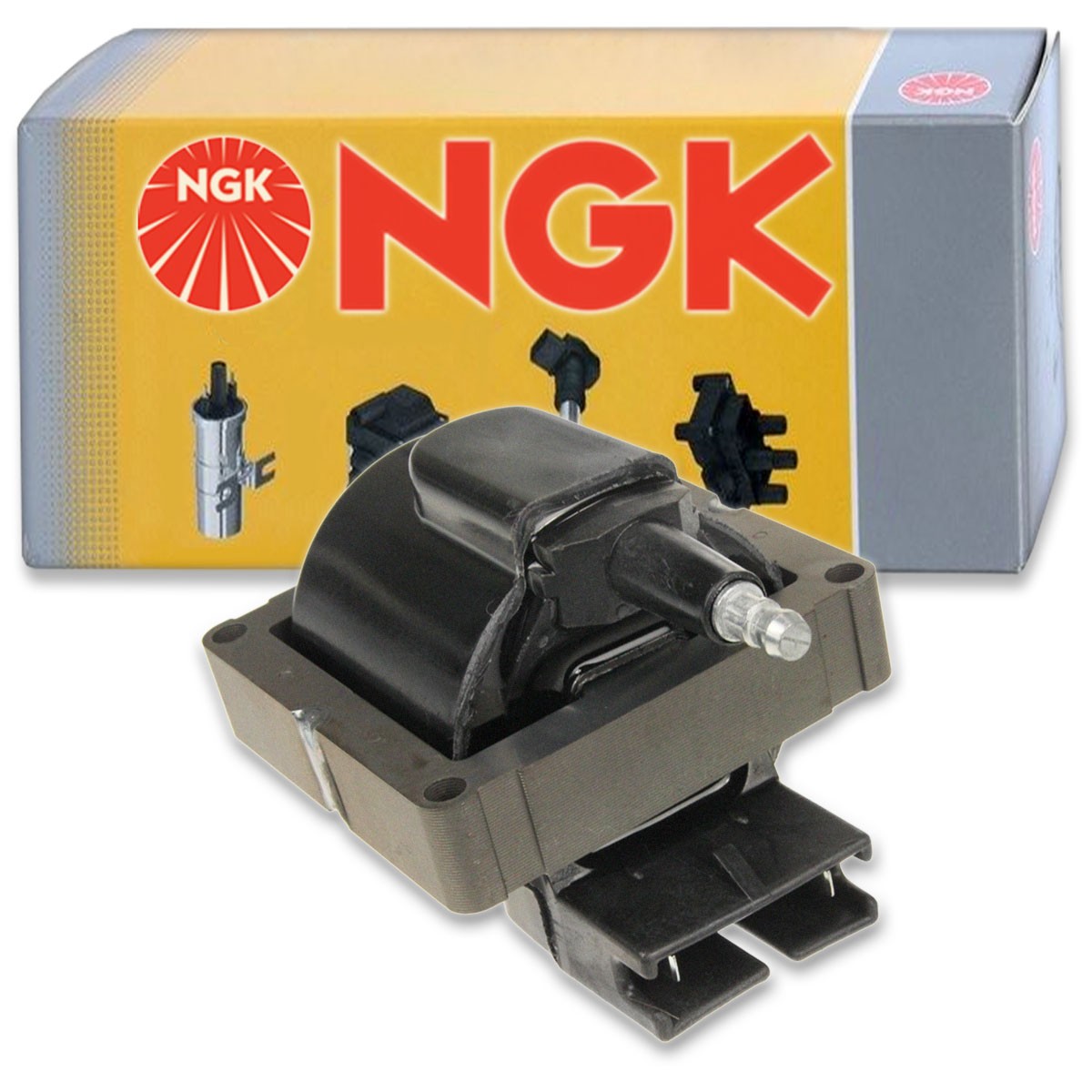 1 pc NGK Ignition Coil for 1984-1996 Ford F-150 4.9L L6 5.8L 5.0L V8 - Spark ma