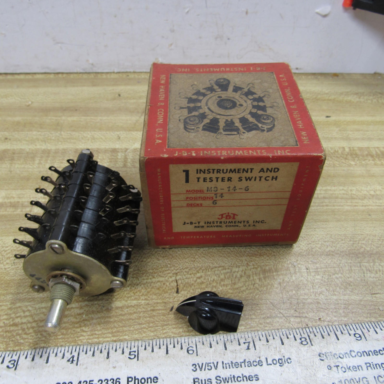 SWITCH  6 POLE 14 THROW  Rotary Switch JBT Instruments MS-14-6
