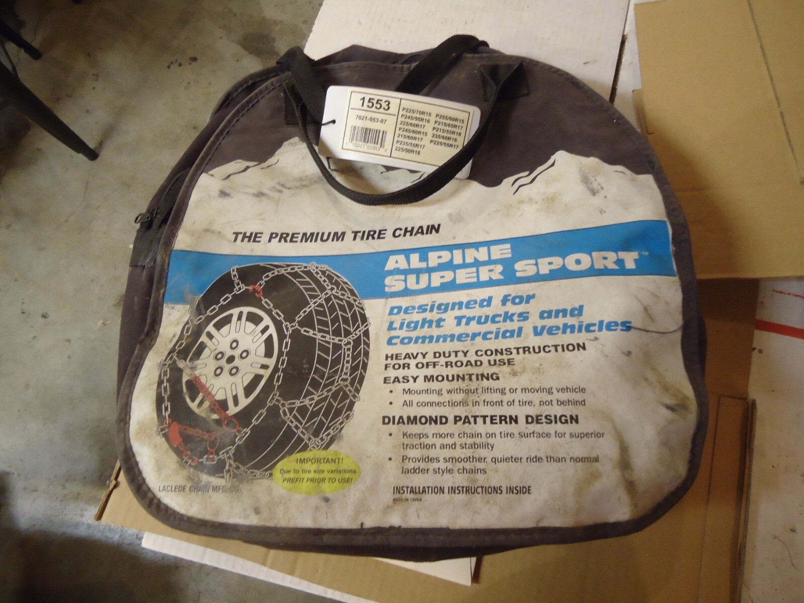 ALPINE SUPER SPORT TIRE CHAINS 1553 NEW