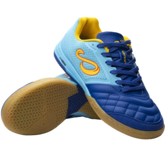 Senda Ushuaia Club 2.0 Futsal yellow blue gum sole indoor soccer Shoes Mens 10.5