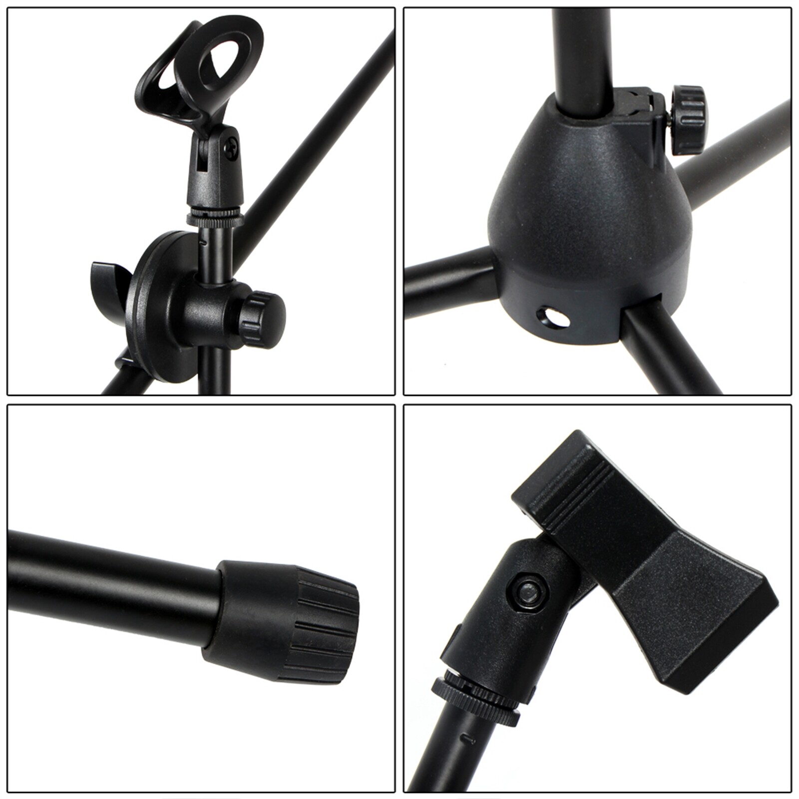 Folding Type Tripod Boom Microphone Mic Stand Mount Holder Adjustable Legs USA