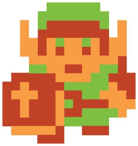 Nintendo Zelda 8 Bit logo Vinyl Decal / Sticker 10 Sizes!!!