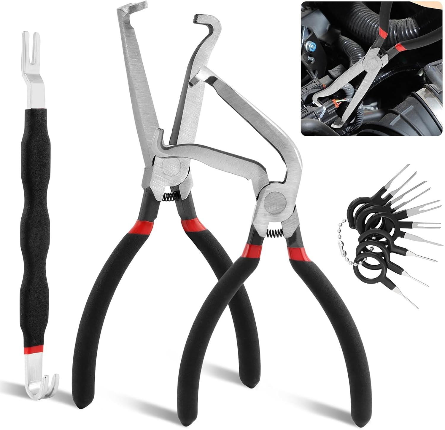 3Pcs Electrical Connector Pliers Set 37960 37980 Fuel Line Clip Removal Tool