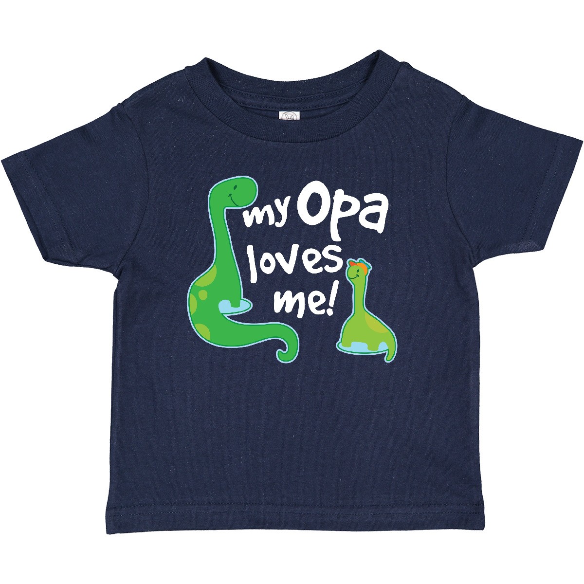 Inktastic My Opa Loves Me Grandchild Baby T-Shirt Grandson Boys Dinosaur Dino