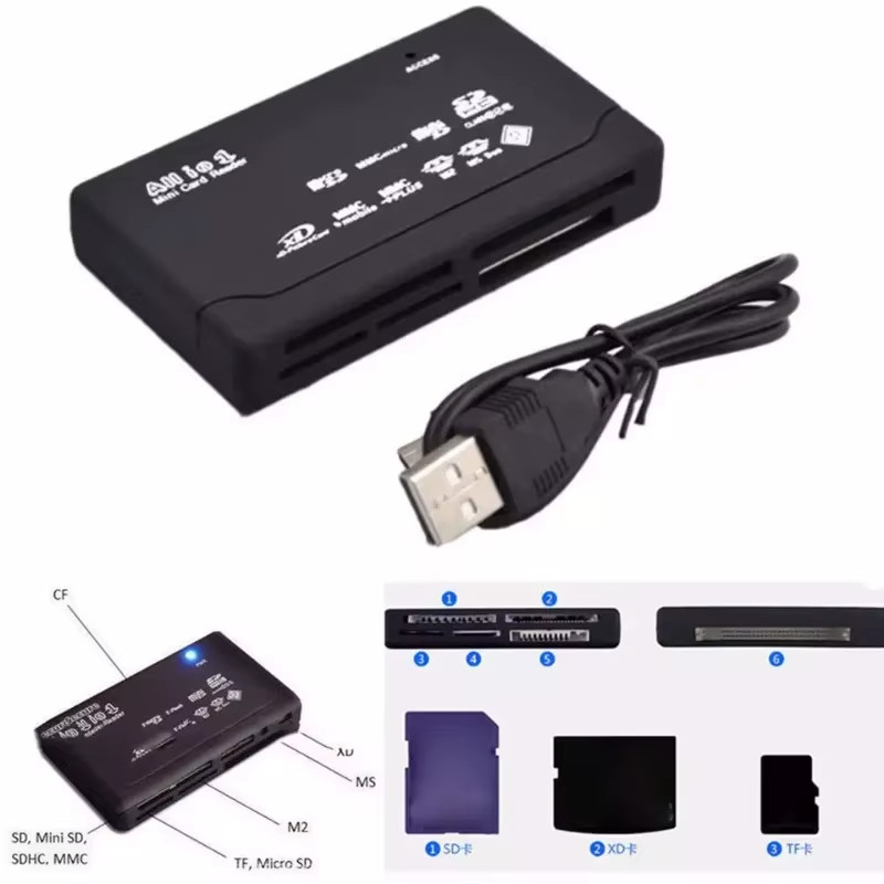 USB Memory Card Reader CF XD SD MS | Compact Flash XD Picture Card PC Mac