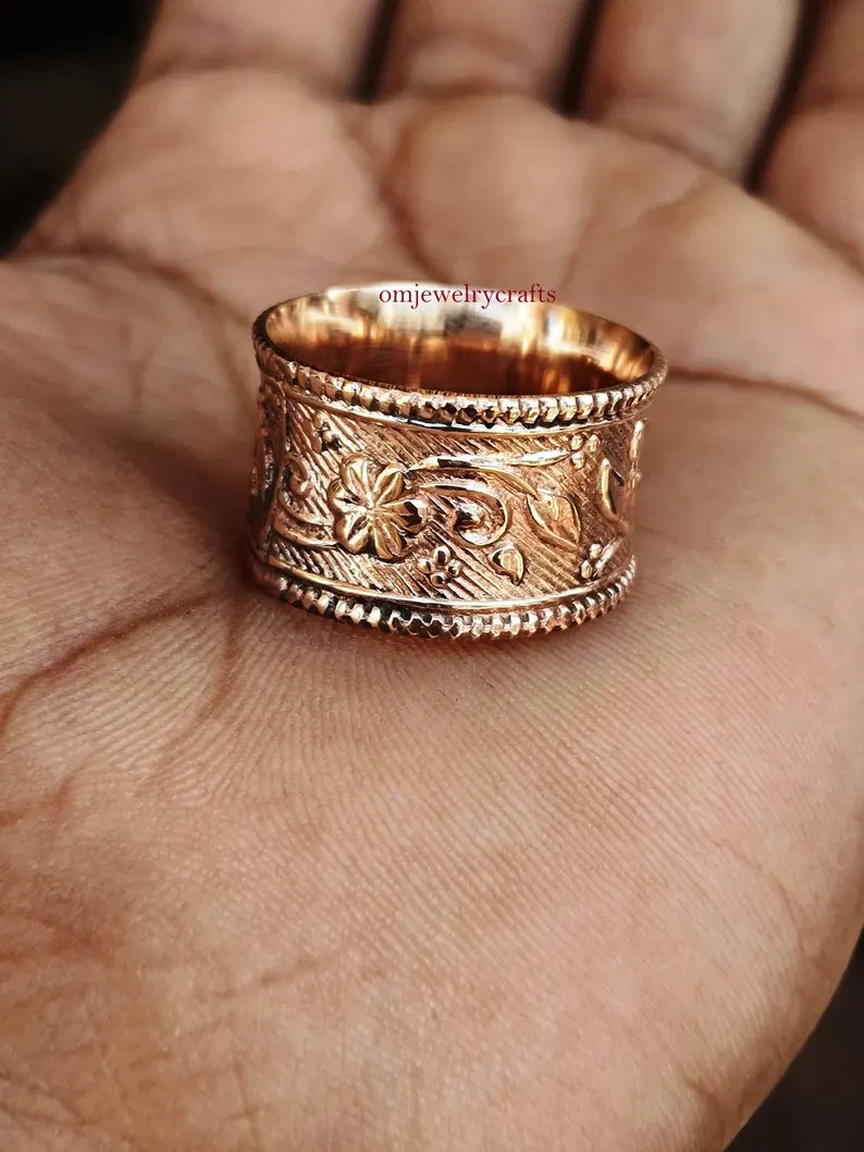 Pure 100% Copper Wrap Ring, Arthritis Thumb Ring, Solid Copper Ring, Finger Ring