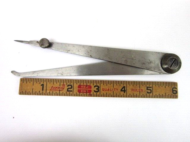 Vintage Union Tool Co. Hermaphrodite Caliper, 6" Compass, Divider, Firm Joint