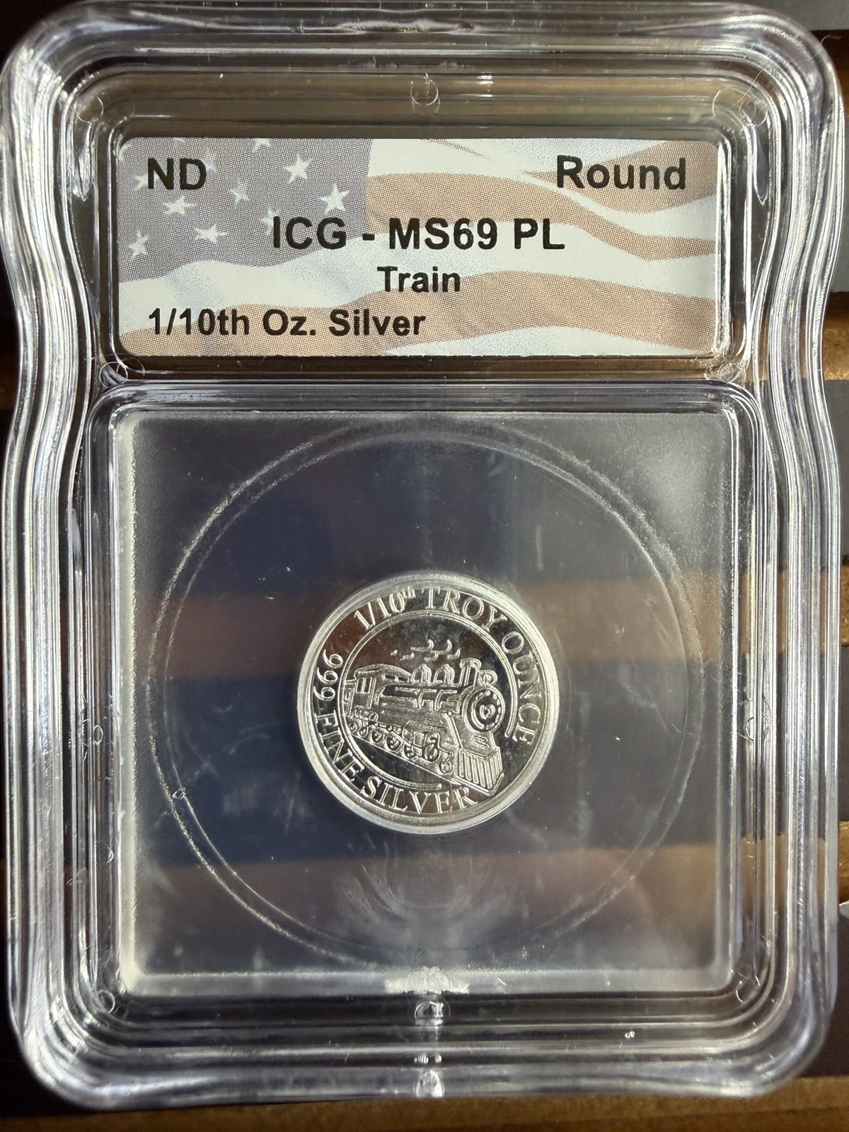 1/10th Oz Silver Train ICG MS69 PL