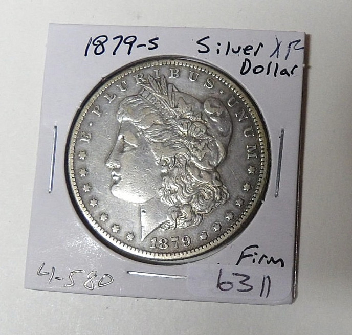 1879-S Morgan Silver Dollar XF San Francisco Mint Coin 1879 Reverse (12.825)