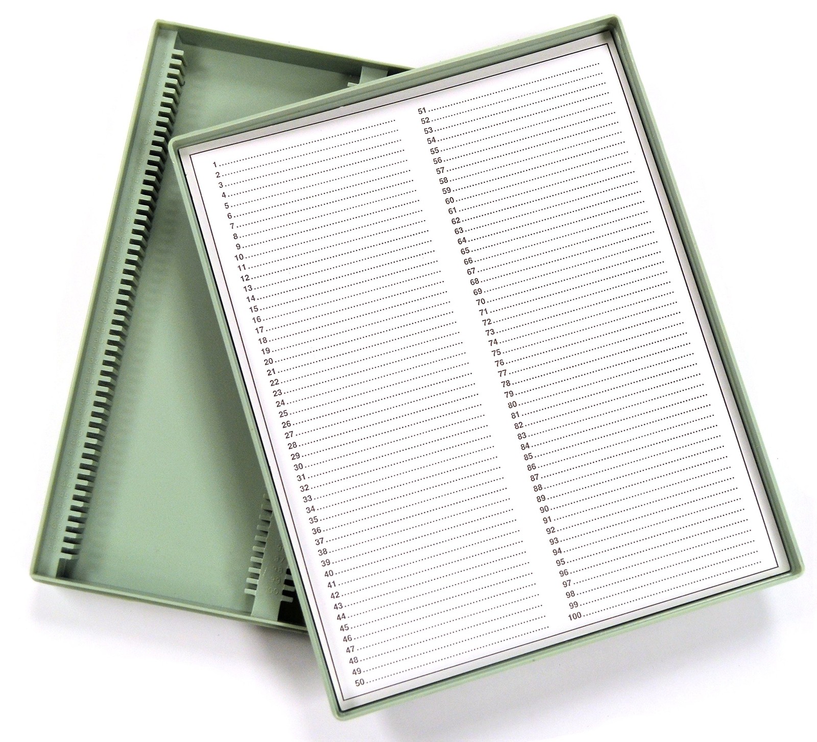EISCO - Durable Microscope Slide Box, Polystyrene, Holds 100 75mm x 25mm...