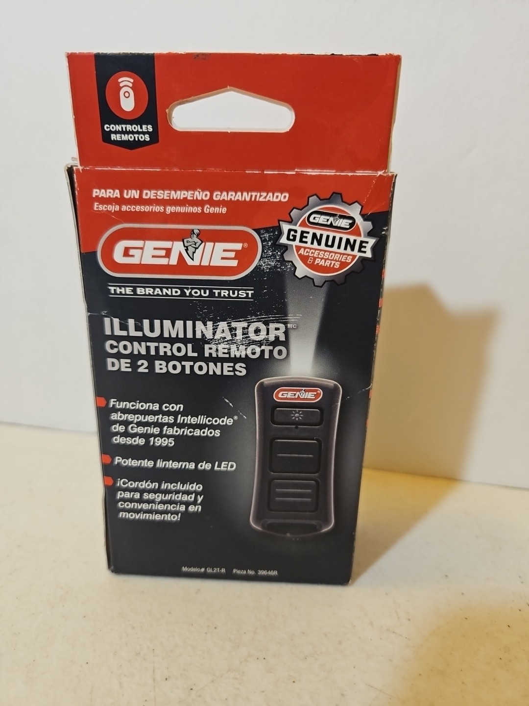 Genie Illuminator 2 Button Remote Model GL2T-R - Part No 39646R
