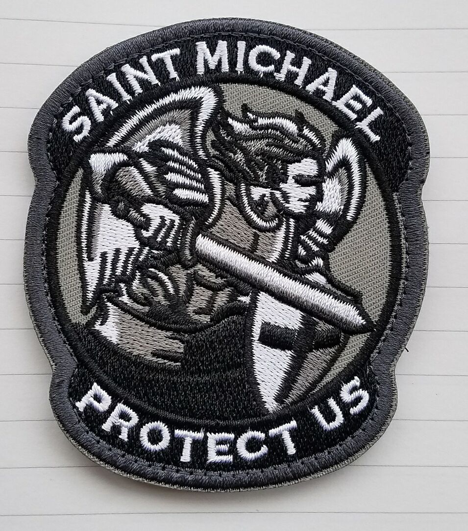 MODERN SAINT ST. MICHAEL PROTECT US TACTICAL OPS 3D USA ARMY HOOK LOOP PATCH *02