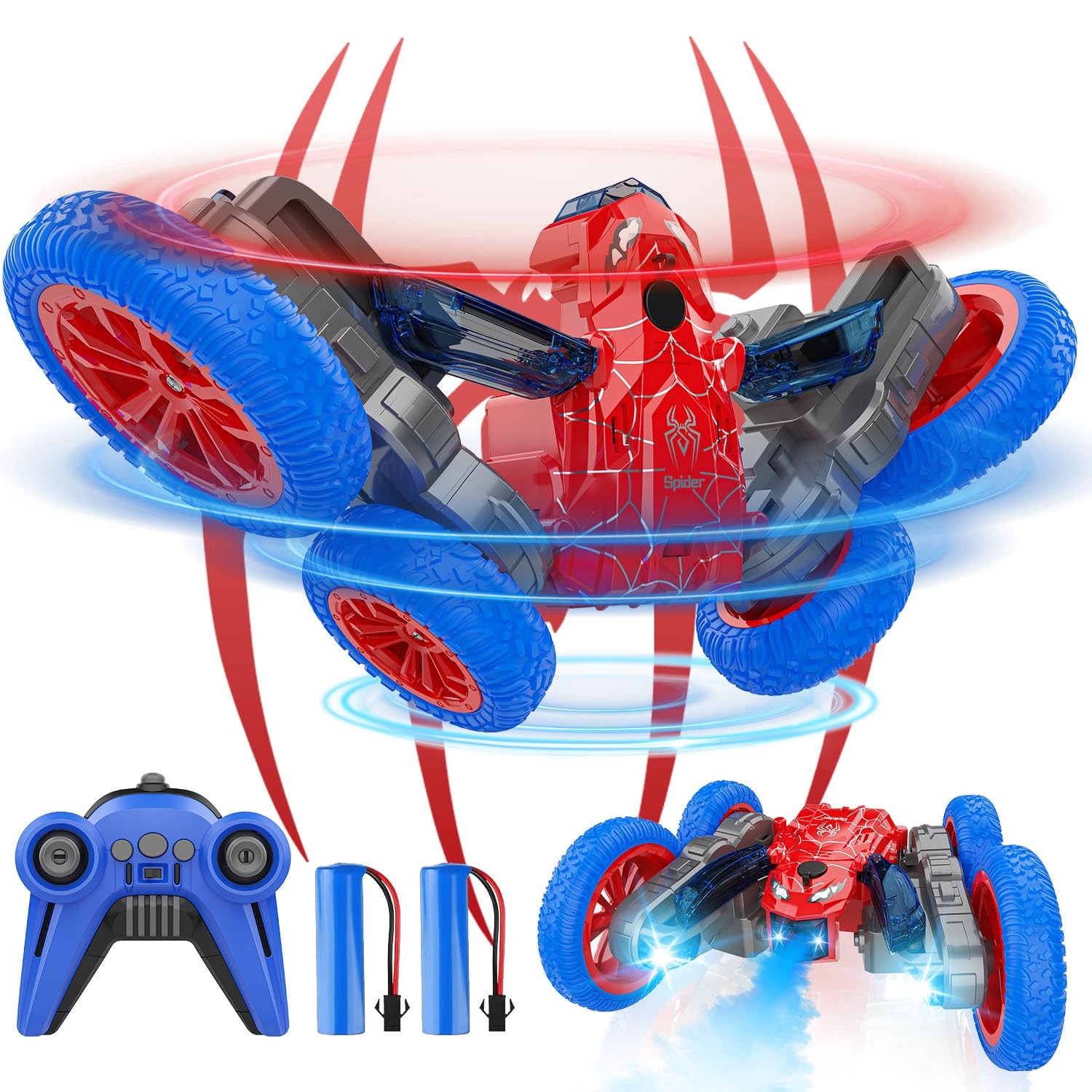 Spider Remote Control Car, 4WD Stunt Vehicle for 360° Flips Off-Road, with Da...