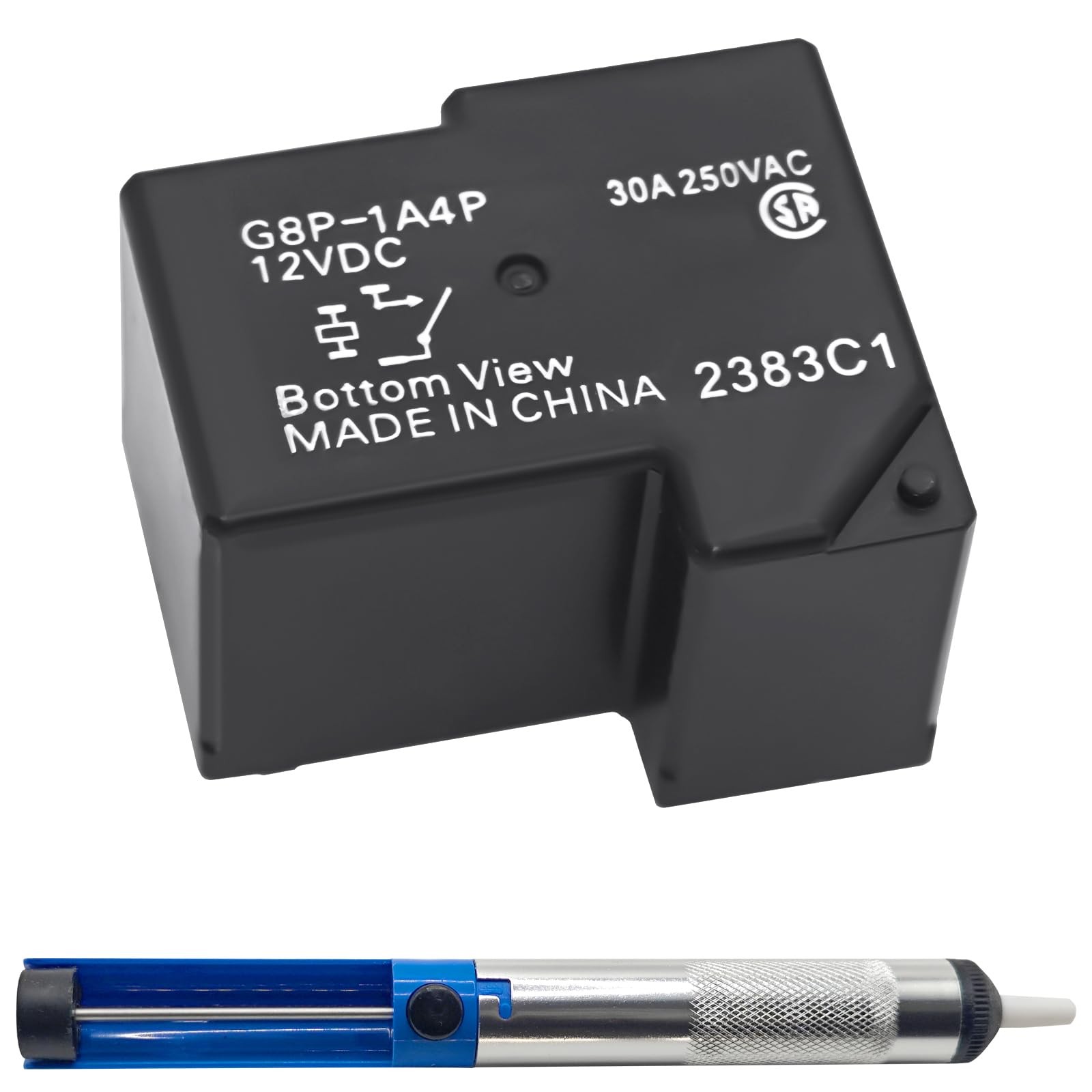 G8P-1A4P-12VDC 30A 250VAC Fully-Sealed PCB Relay Kit with Soldering Sucker...
