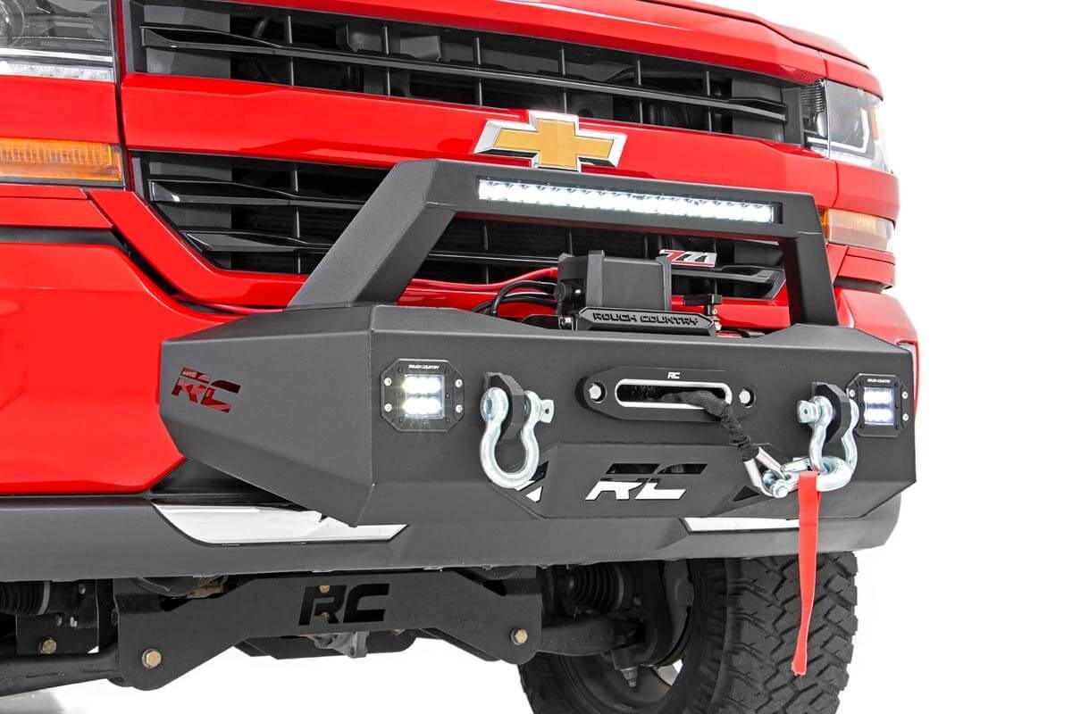 Rough Country 10761 EXO Front Bumper Winch Mount Kit for 07-18 Silverado 1500
