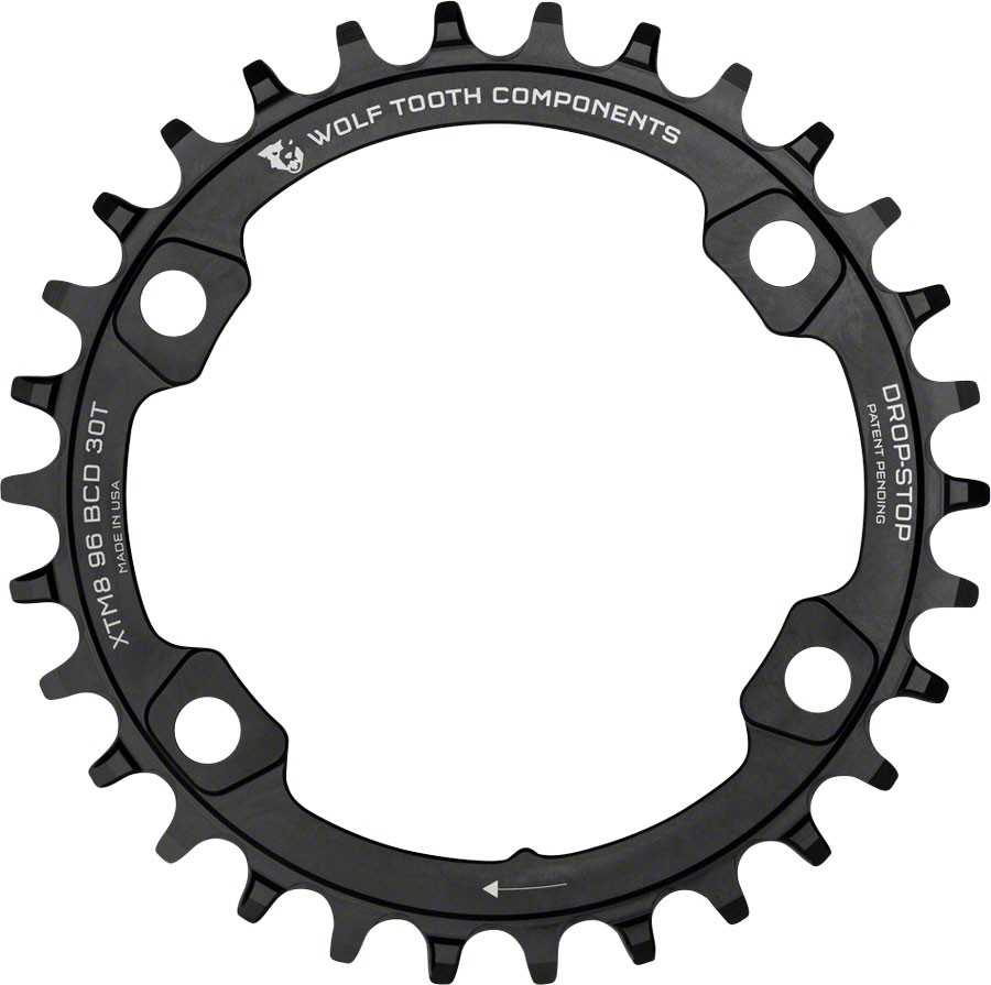 Wolf Tooth Chainring 38t 96 BCD Asymmetric 10/11/12-Speed Aluminum