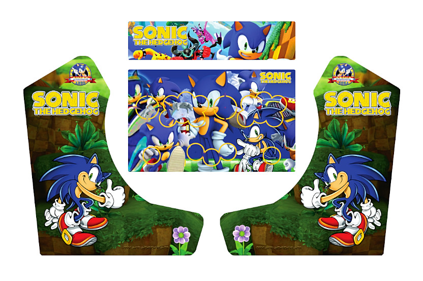 Bartop Graphics Cabin Arcade Vinyl Stickers Pandora Box Sonic The Hed Gehog
