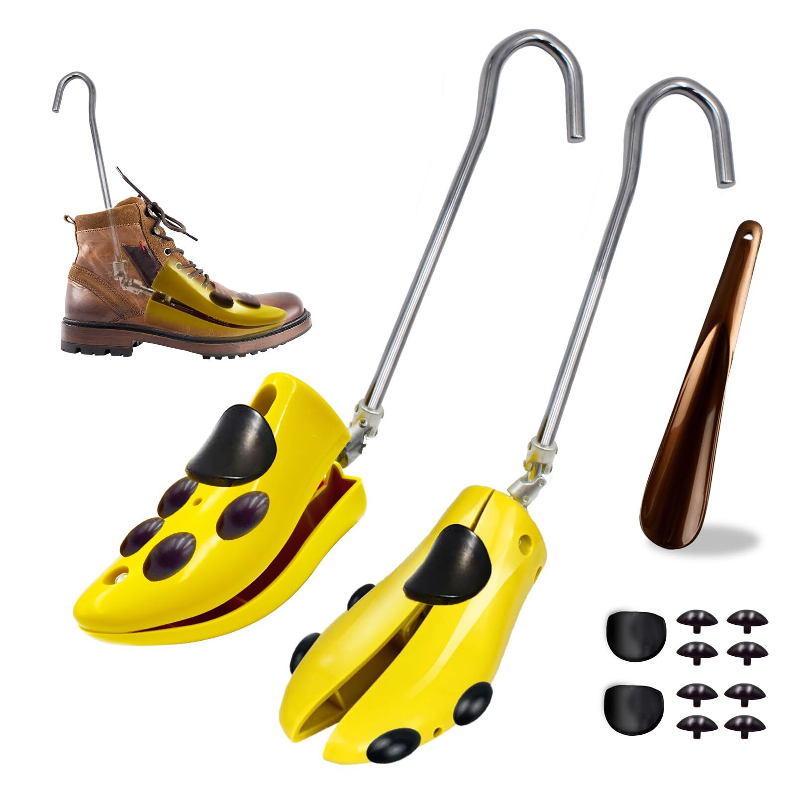 Boot Stretchers for Cowboy Boots 2 Pack Adjustable Shoe Boot Stretcher for Me...