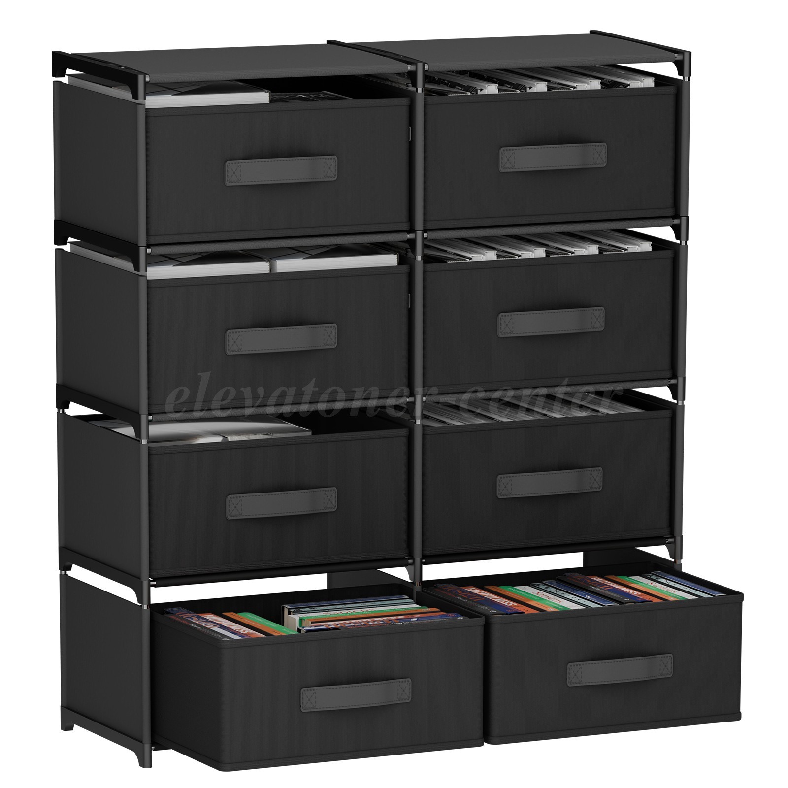 Non-Woven Fabric Multi-Functional Storage Cabinet, Double Row 8-Drawer