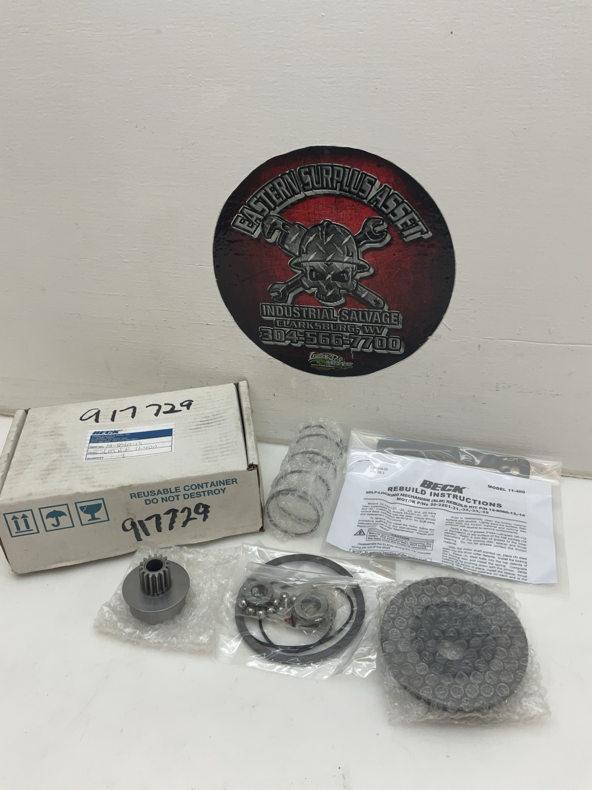 Beck Actuator 12-8060-13 SLM Self Locking Mechanism Rebuild Kit 11-400 NIB