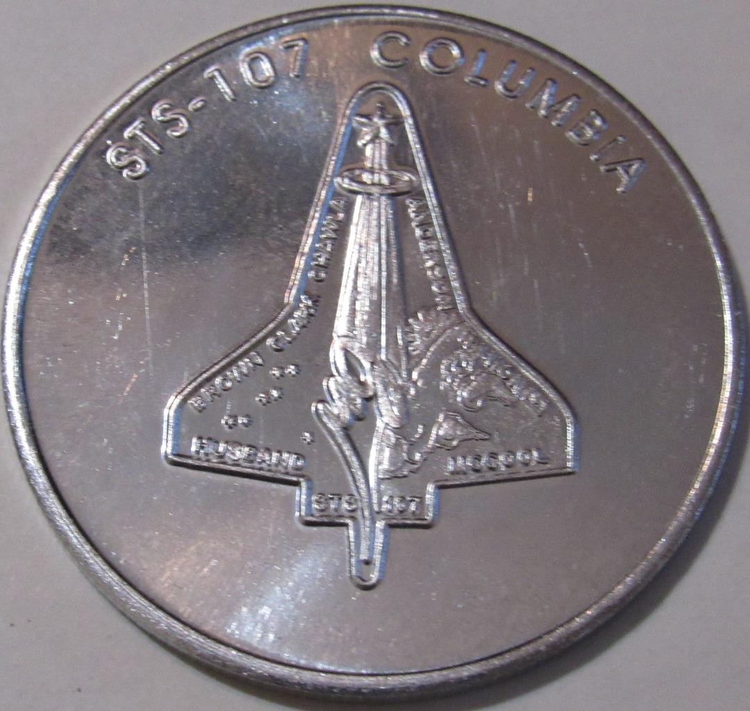 STS-107 COLUMBIA SPACE MISSION TOKEN MEDALLION COIN 1.5"