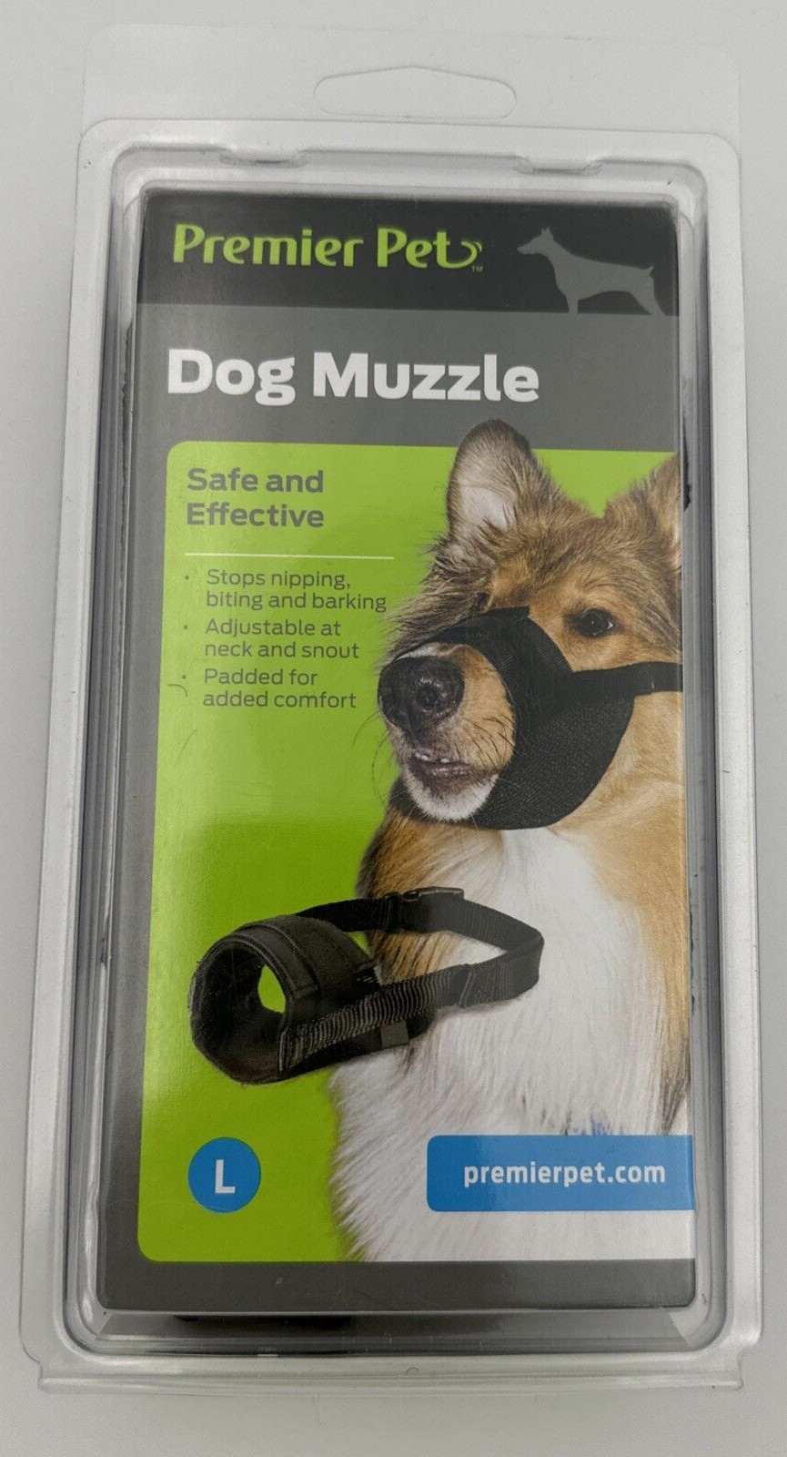 Premier Pet Dog Muzzle Size Large Dogs Padded Nylon for Safe Comfortable Fit