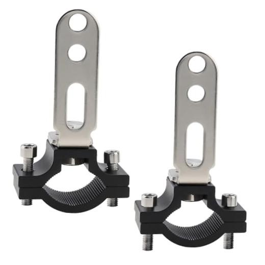 Windance 2pcs Light Bar Mounting Bracket Adjustable 18-29mm Auxiliary Silver