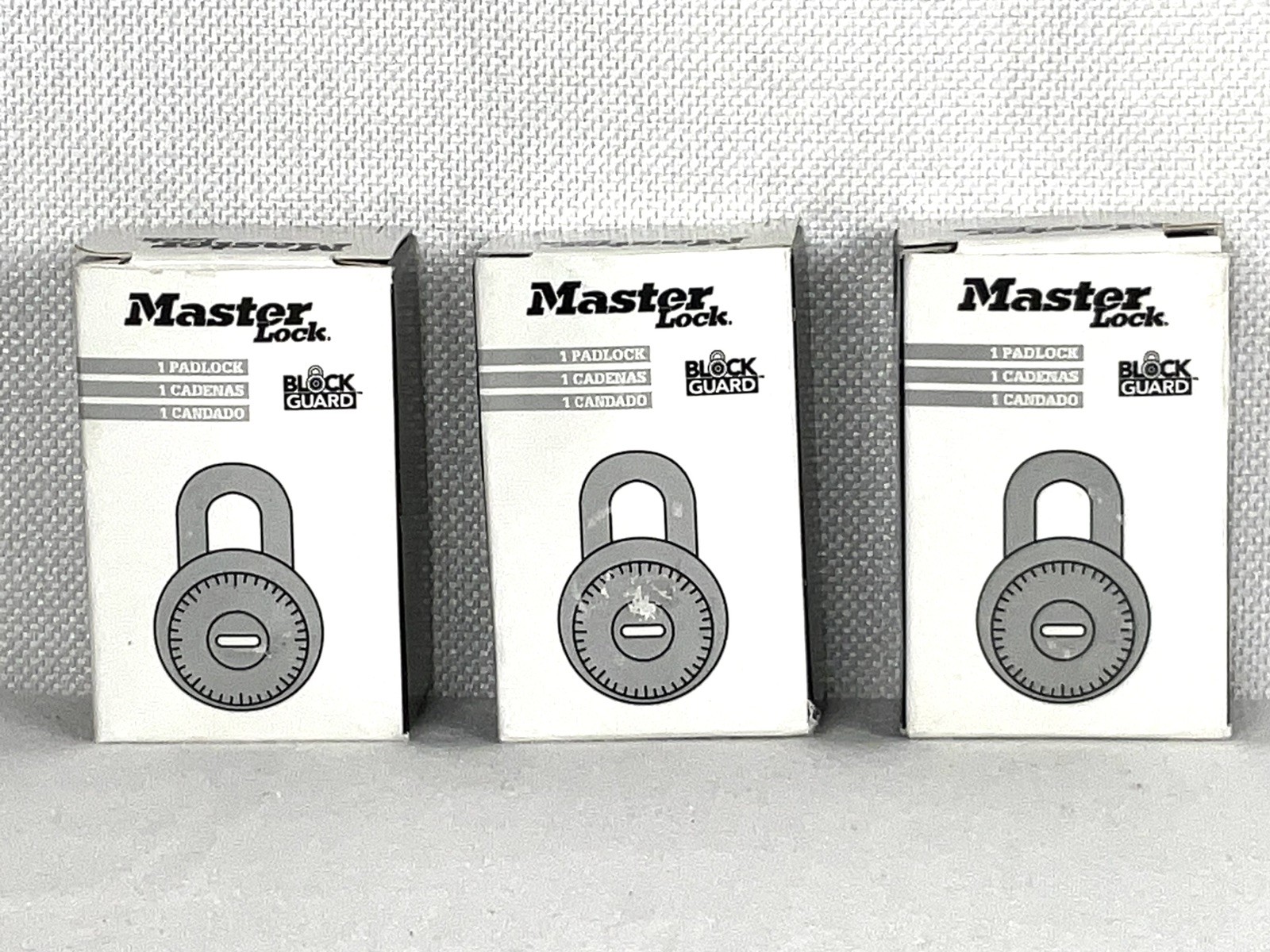 Master Lock Block Guard Combination Lock - Lot Of 3 Padlocks New