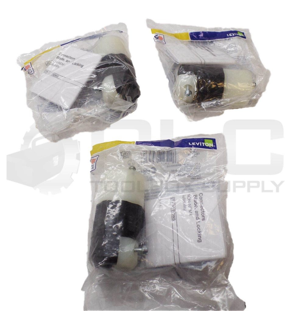 LOT OF 3 SEALED NEW LEVITON 171-5269-C GROUNDING CONNECTOR 2 POLE 3 WIRE 5269-C