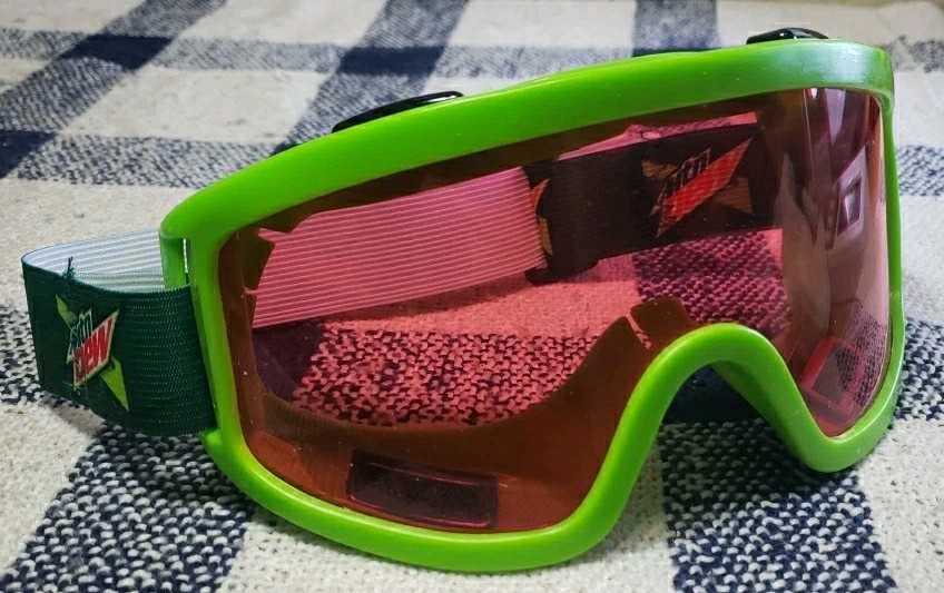 Mt. Dew Ski Snowboard Goggles Mtn Dew Mountain Dew Promo Promotional Limited