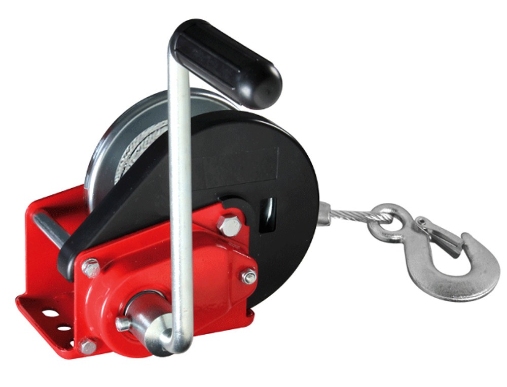Hand winch with automatic brake with rope and hook capacity 680 kg Valex