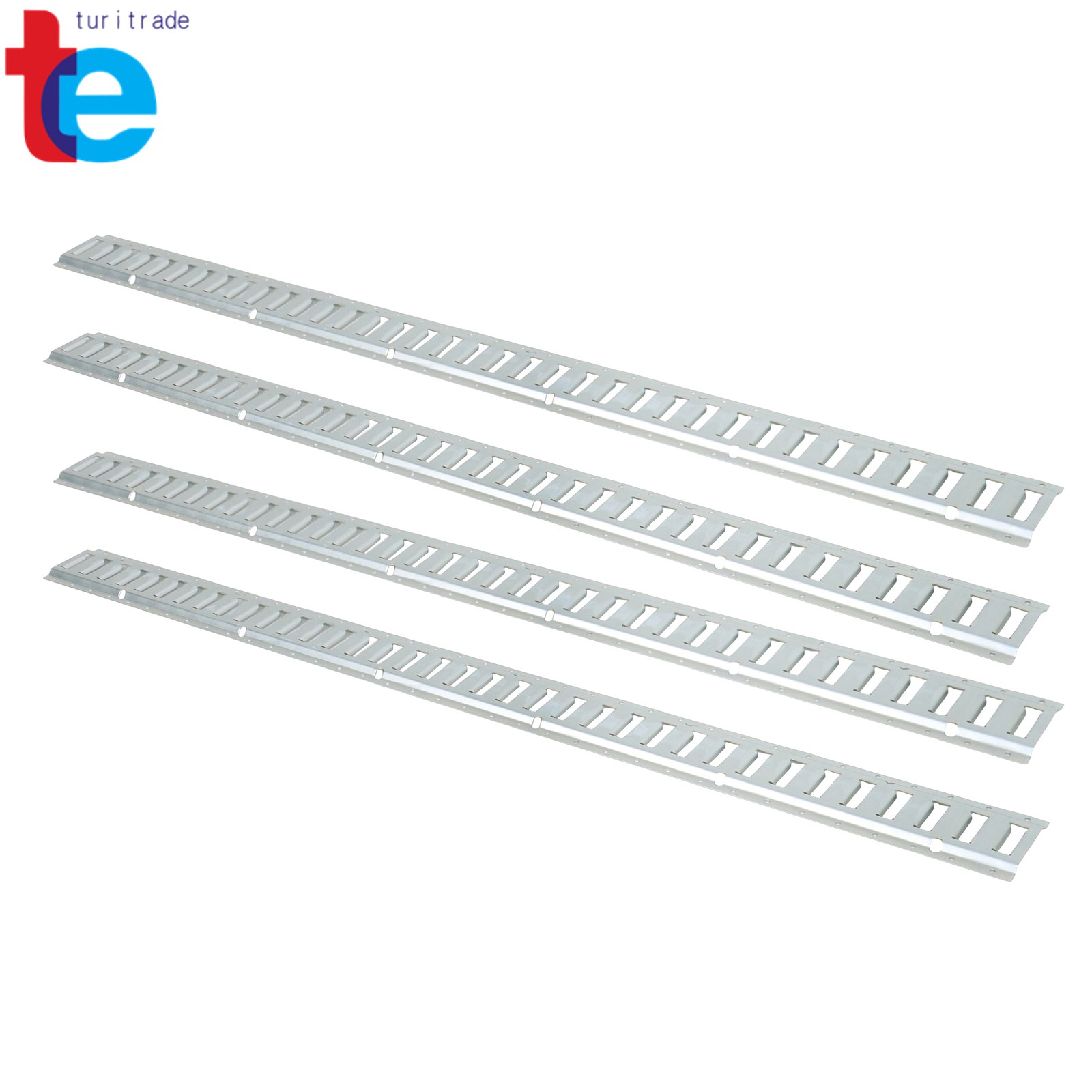 For Garages Vans Trailers 4 Pack 6' E Track Tie Down Rail Kit Galvanized Steel
